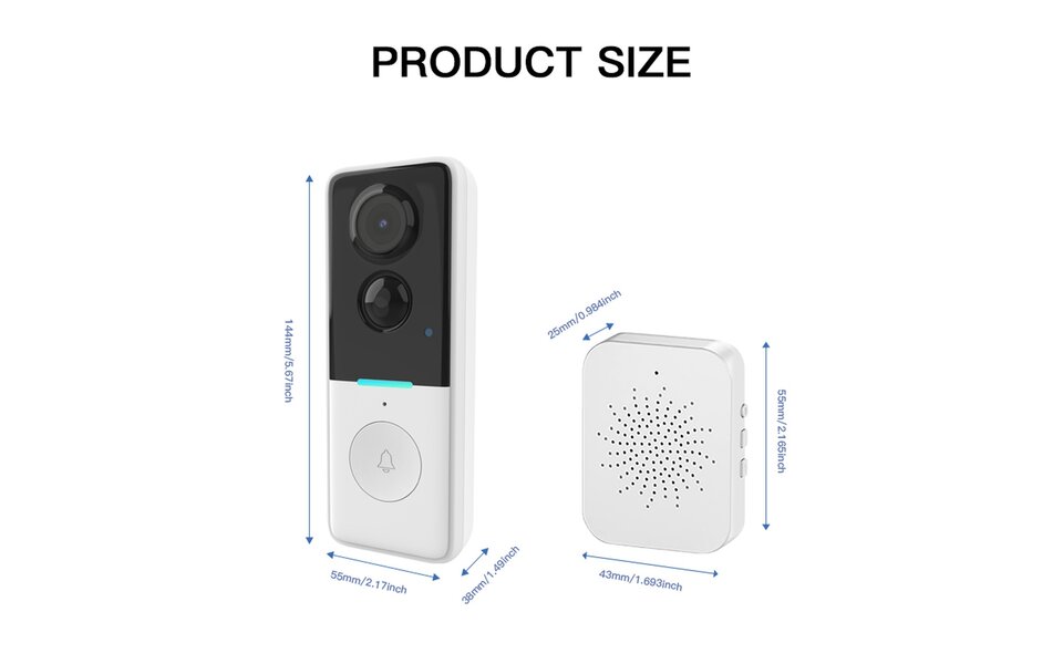 Smartlife Domotica Slimme video deurbel 1080P | 1MP Smartlife Domotica Slimme video deurbel 1080P | 1MP