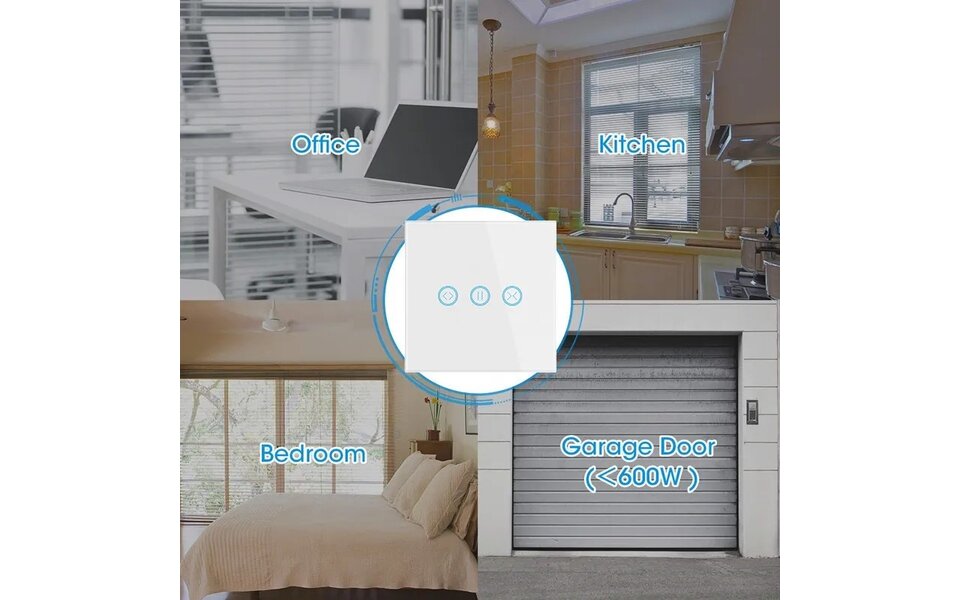 Smartlife Domotica Slimme WiFi Touch Gordijnschakelaar Smartlife Domotica Slimme WiFi Touch Gordijnschakelaar