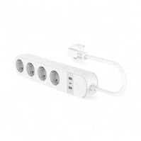 Slimme WiFi Stekkerdoos | 4x EU-stopcontacten | 2x USB-A + 1x USB-C | Spraakbesturing | Timer per poort | Overbelastingsbeveiliging | 3680W | 330x60x40 mm (Schuko)