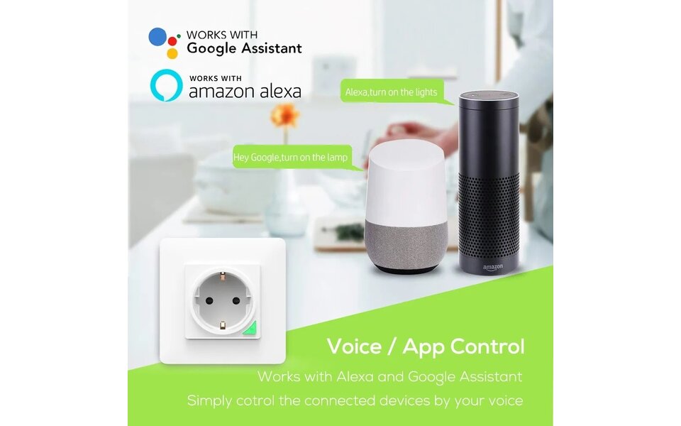 Smartlife Domotica Inbouw stopcontact zwart (16amp)