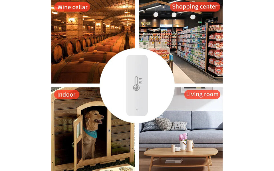 Smartlife Domotica Luchtvochtigheid en Hygrometer met groot display