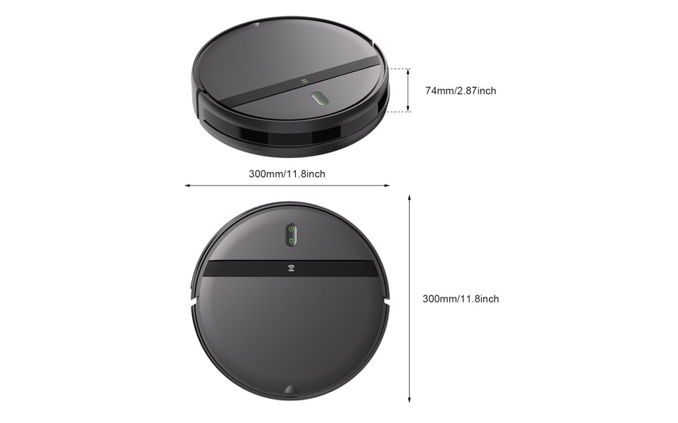 Smartlife Domotica Smart Wifi Robotstofzuiger | 3-in-1: Stofzuigen, Dweilen en Vegen