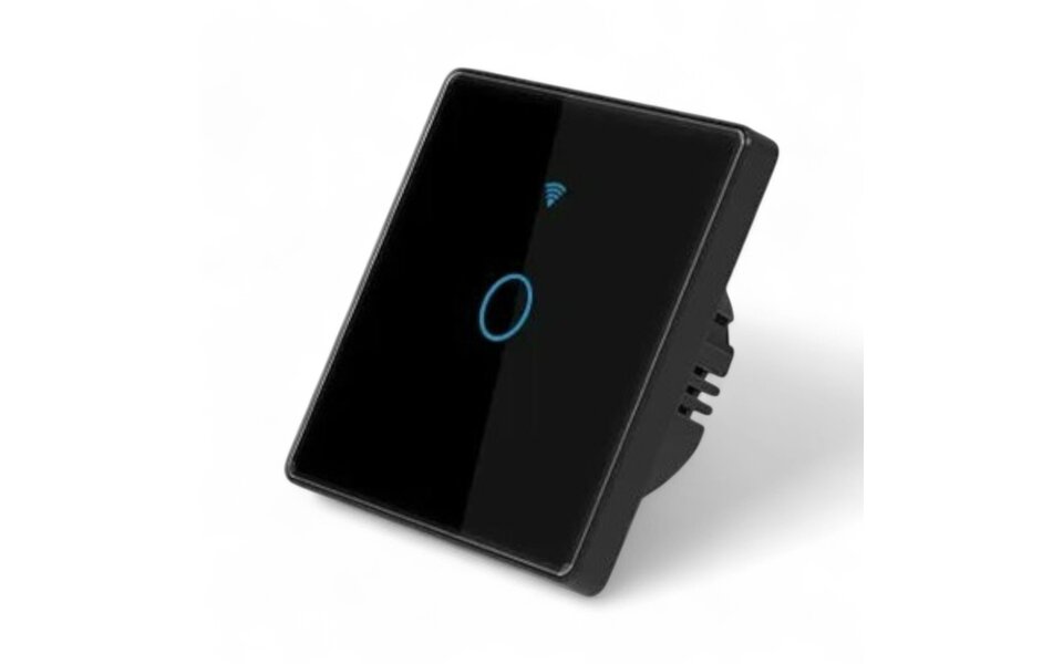 Smartlife Domotica Smart WiFi Touch Lichtschakelaar Zwart 1-knop