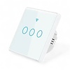 Smart WiFi Touch Lichtschakelaar Wit | 3-knoppen | Geen Nuldraad Nodig | Geharde glazen paneel | Alexa en Google Home | RF433 Ondersteuning