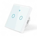 Smart WiFi Touch Lichtschakelaar Wit | 2-knoppen | Geen Nuldraad Nodig | Geharde glazen paneel | Alexa en Google Home | RF433 Ondersteuning Smart WiFi Touch Lichtschakelaar Wit | 2-knoppen | Geen Nuldraad Nodig | Geharde glazen paneel | Alexa en Google Home | RF433 Ondersteuning