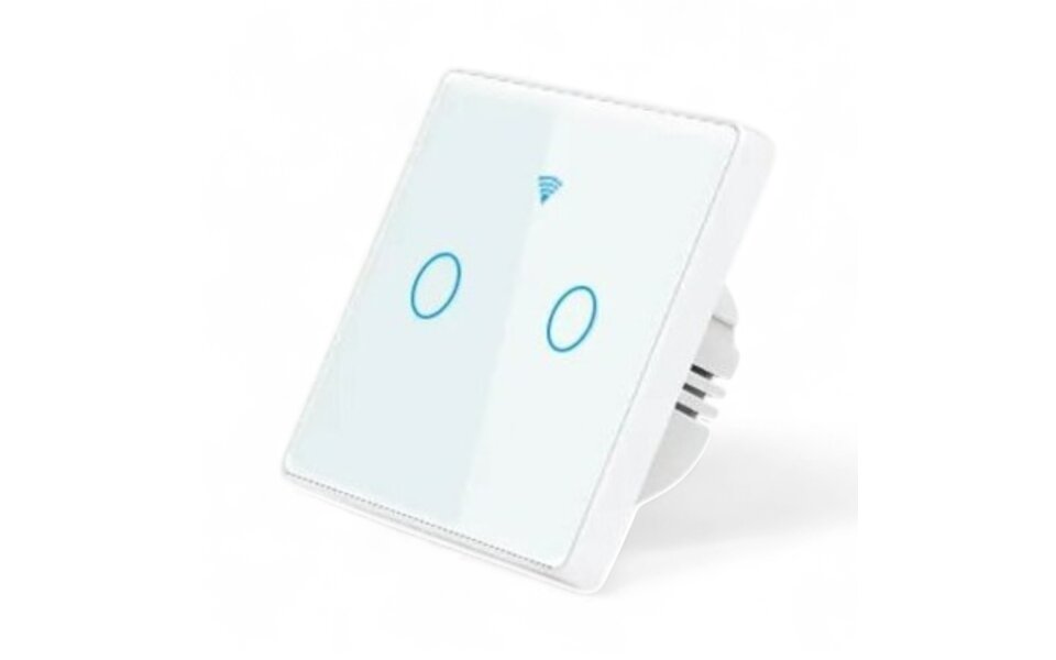 Smartlife Domotica Smart WiFi Touch Lichtschakelaar Wit | 2-knoppen | Geen Nuldraad Nodig | Geharde glazen paneel | Alexa en Google Home | RF433 Ondersteuning Smartlife Domotica Smart WiFi Touch Lichtschakelaar Wit | 2-knoppen | Geen Nuldraad Nodig | Geharde glazen paneel | Alexa en Google Home | RF433 Ondersteuning