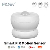 Slimme Zigbee Bewegingssensor | Inclusief gateway | 120° detectiehoek | 8m bereik | CR2450 batterij | Tuya Smart Life integratie | Compact ontwerp | Zigbee 3.0 | 38x32 mm