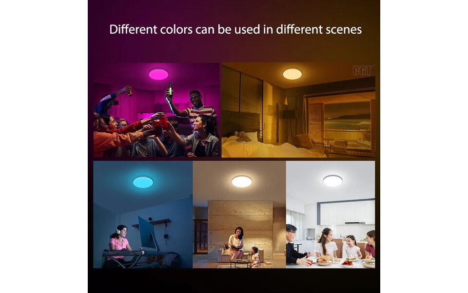 Smartlife Domotica Smart Plafond verlichting 25w 1800K-6500K RGB