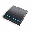 Slimme Draadloze Schakelaar | Zwart | RF433 | 2 knoppen | Compact & stijlvol Slimme Draadloze Schakelaar | Zwart | RF433 | 2 knoppen | Compact & stijlvol