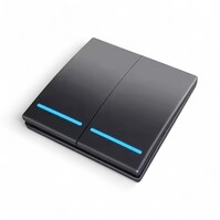 Slimme Draadloze Schakelaar | Zwart | RF433 | 2 knoppen | Compact & stijlvol Slimme Draadloze Schakelaar | Zwart | RF433 | 2 knoppen | Compact & stijlvol