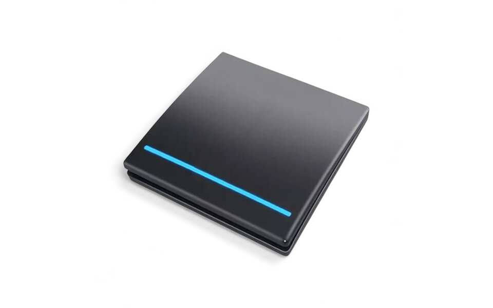 Smartlife Domotica RF 433Mhz Slimme Draadloze Schakelaar Zwart (1-knop) - LOSSE KNOP