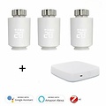 Slimme WiFi Thermostaat Knoppen | Zigbee 3.0 Radiatorknop | LCD-display | Weekprogramma's | Open-raamdetectie | Spraakbediening | M30x1.5mm + adapters | 2x AA-batterijen | 58x58x102 mm