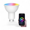 Slimme Spotlight | Smart RGB LED Lamp | Dimbaar | 16M Kleuren | GU10 Fitting | WiFi | Spraakbediening | 9W | 806lm | 2700K–6500K