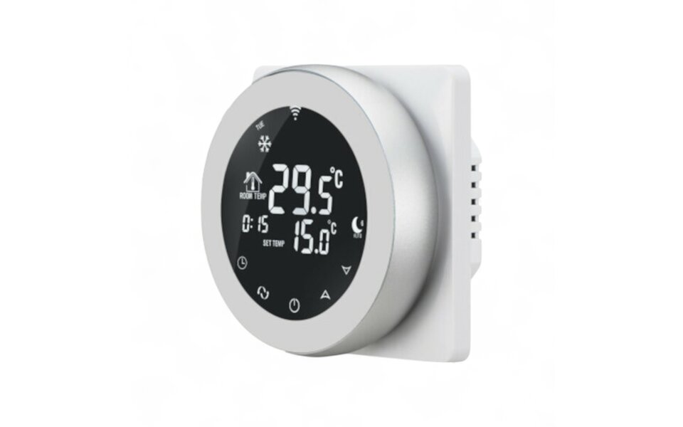 Smartlife Domotica Smart WiFi Inbouw Thermostaat | Touchscreen | Voor C.V.-Installatie | Programmeerbaar | Tuya App | Google Home & Alexa | Wit