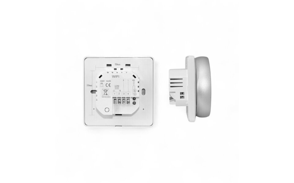 Smartlife Domotica Smart WiFi Inbouw Thermostaat | Touchscreen | Voor C.V.-Installatie | Programmeerbaar | Tuya App | Google Home & Alexa | Wit