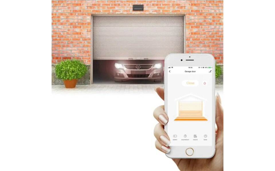 Smartlife Domotica Smart WiFi Garagedeur Opener | Bediening voor Bestaande Garagedeur | Tuya App | Google Home & Alexa | Slimme Schemas | 2.4GHz WiFi