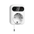 Smart WiFi Stekker Thermostaat | Met Randaarde | Voor Verwarming & Airco | Max 10A | Programmeerbaar | Tuya App | Google Home en Alexa