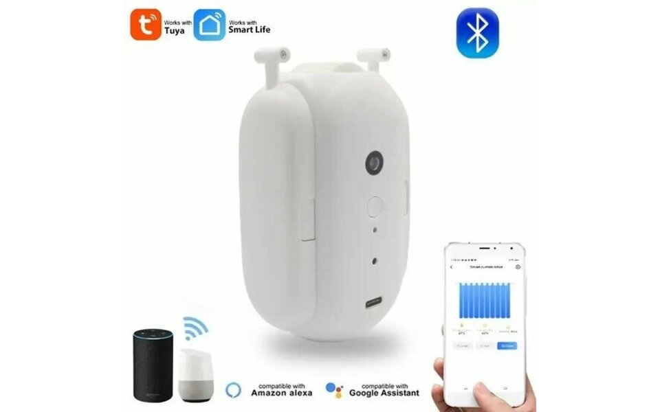 Smartlife Domotica Slimme gordijn motor voor U-Rail - I-Rail (complete set voor 2 gordijnen L+R)