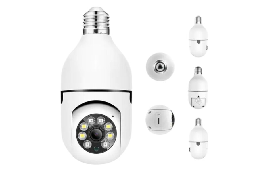 Smartlife Domotica Wifi Beveiligings Camera 360 graden draaibaar E27 Schroefaansluiting 2,4 Ghz (Tuya) Smartlife Domotica Wifi Beveiligings Camera 360 graden draaibaar E27 Schroefaansluiting 2,4 Ghz (Tuya)