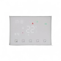 Smart WiFi Opbouw Draadloze Thermostaat | Rechthoekig | Touchscreen | Voor alle type verwarming | Tuya App | Google Home en Alexa | Wit
