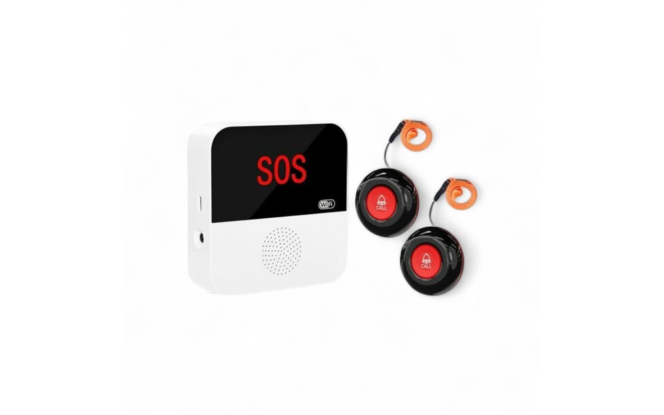 Smartlife Domotica SOS Knoppen (2x) voor Ouderen (Inclusief Extern Display)