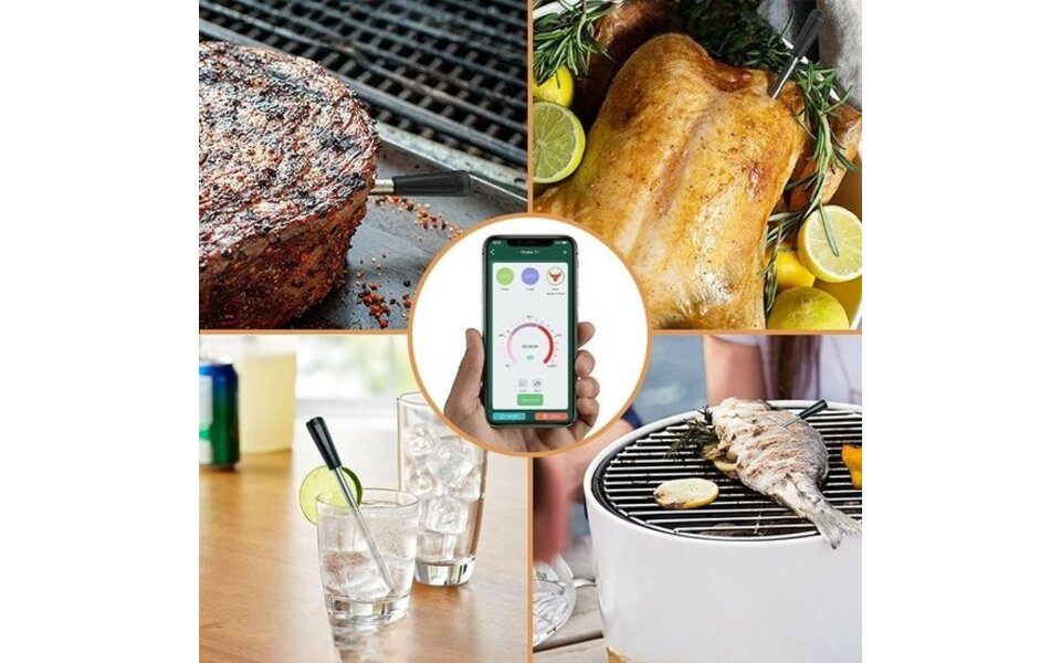 Smartlife Domotica Draadloze BBQ / Grill Thermometer 50 meter