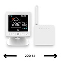 Wifi Draadloze Thermostaat met Tiptoetsen voor C.V. Installatie (wit)