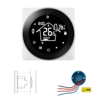 Slimme Wifi Thermostaat | Rond Zwart | CV en Boiler | App en Spraak | Energiezuinig ontwerp