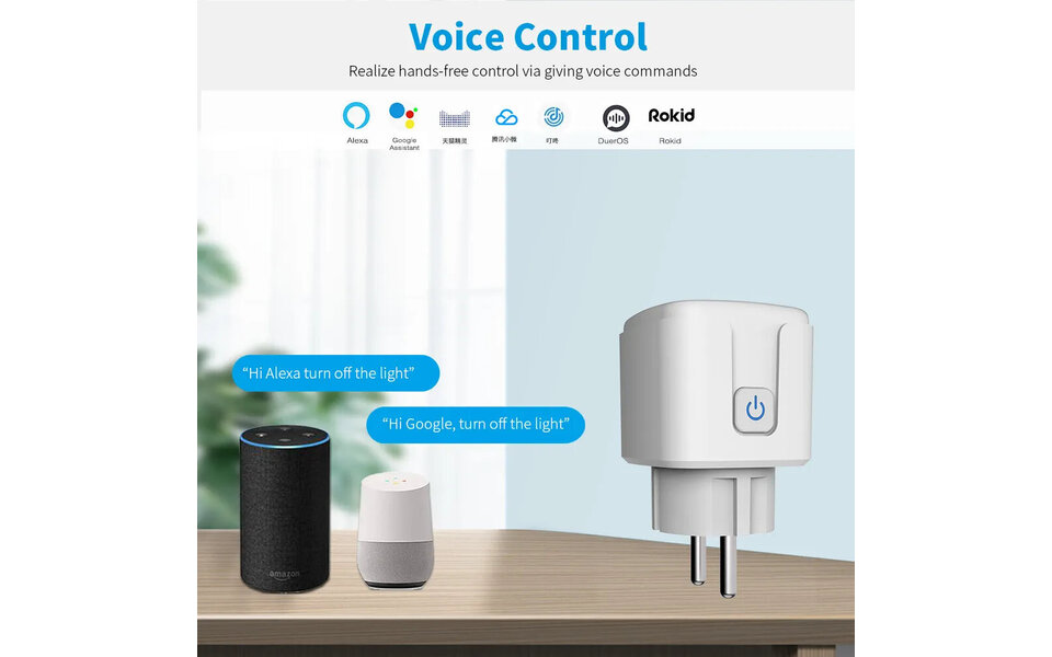 Smartlife Domotica 3-PACK | Slimme Stekkers 16A | WiFi & Bluetooth | Energiemeter | Werkt met app