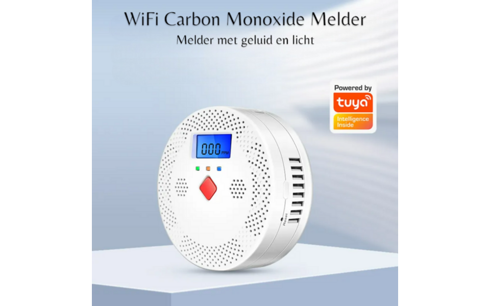 Smartlife Domotica Co Melder Met Display en Alarm bij 128ppm Smartlife Domotica Co Melder Met Display en Alarm bij 128ppm