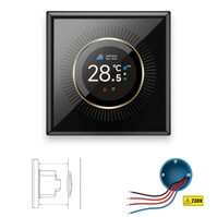 Smart WiFi Inbouw Thermostaat | Zwart | Draaiknop | CV en Boiler | App en Spraak Smart WiFi Inbouw Thermostaat | Zwart | Draaiknop | CV en Boiler | App en Spraak