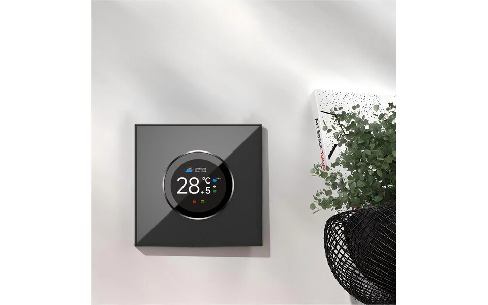 Smartlife Domotica Wifi Inbouw Thermostaat met Draaiknop voor C.V. Installatie (zwart) Smartlife Domotica Wifi Inbouw Thermostaat met Draaiknop voor C.V. Installatie (zwart)