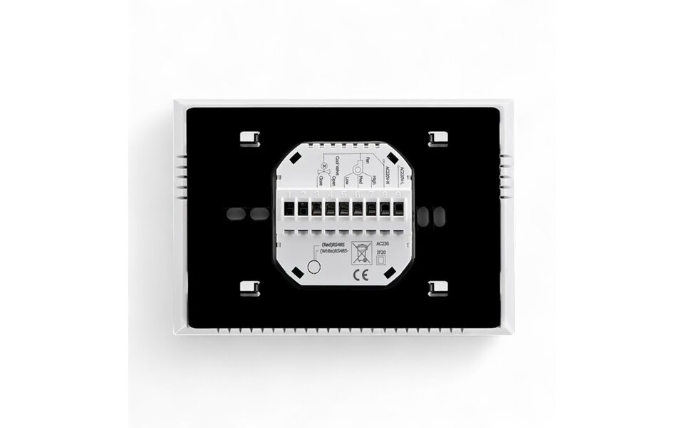 Smartlife Domotica Wifi Inbouw Thermostaat met Touchscreen voor C.V. Installatie (wit)