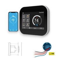 Slimme Opbouw Wifi Thermostaat | Zwart | CV en Boiler | App en Spraak | Energiebeheer Slimme Opbouw Wifi Thermostaat | Zwart | CV en Boiler | App en Spraak | Energiebeheer