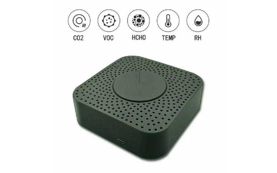 Smartlife Domotica Tuya WiFi Air Quality Monitor | Meet CO₂, PM2.5 TVOC | App- en spraakbediening | Compact en betrouwbaar Smartlife Domotica Tuya WiFi Air Quality Monitor | Meet CO₂, PM2.5 TVOC | App- en spraakbediening | Compact en betrouwbaar