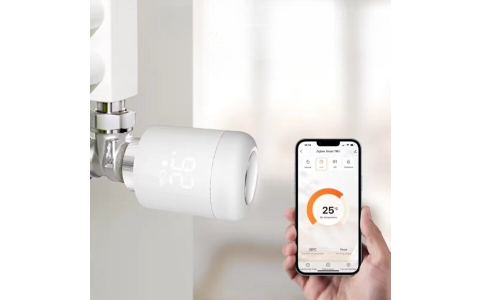 Smartlife Domotica Slimme Programmeerbare Radiatorknop Expert (GEEN Zigbee gateway noodzakelijk)