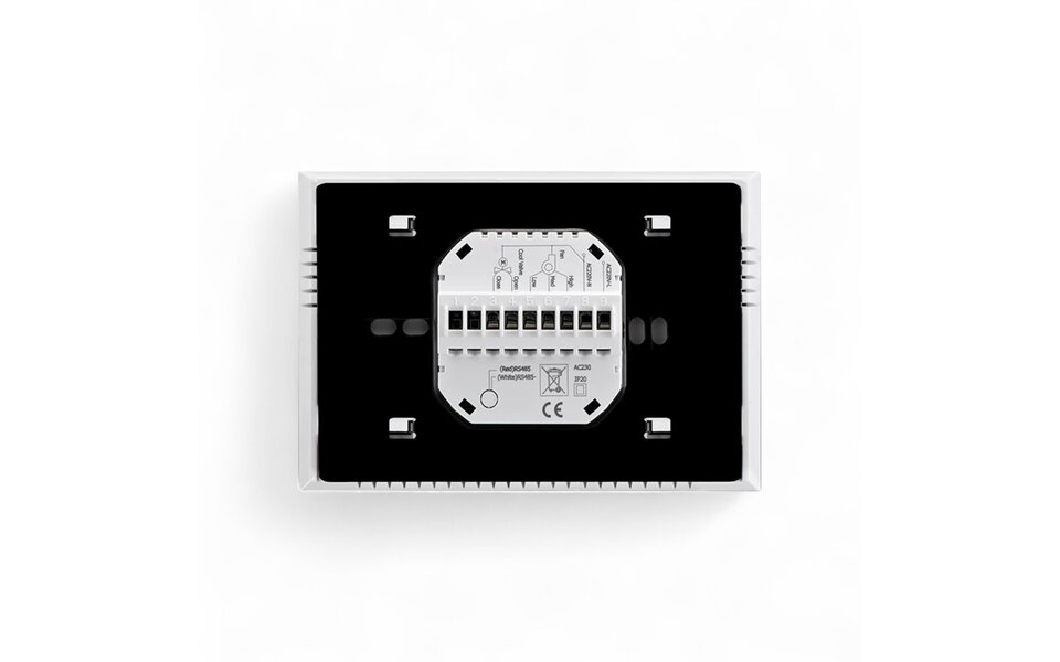 Smartlife Domotica Wifi Inbouw Thermostaat met Touchscreen voor Electrische verwarming  (zwart)