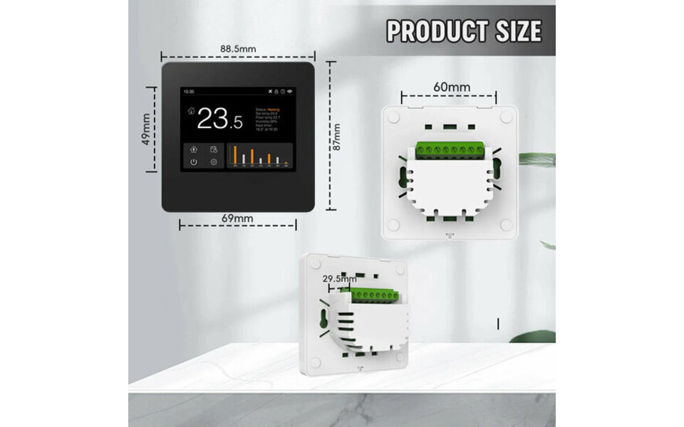 Smartlife Domotica Wifi Inbouw Thermostaat met inzicht in verbruik en kosten met handige grafieken Smartlife Domotica Wifi Inbouw Thermostaat met inzicht in verbruik en kosten met handige grafieken