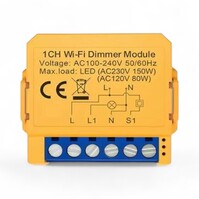Slimme Inbouw Dimmer Module | 150 watt LED | 1-weg | Standalone of achter schakelaar | Appbediening | Compact en discreet