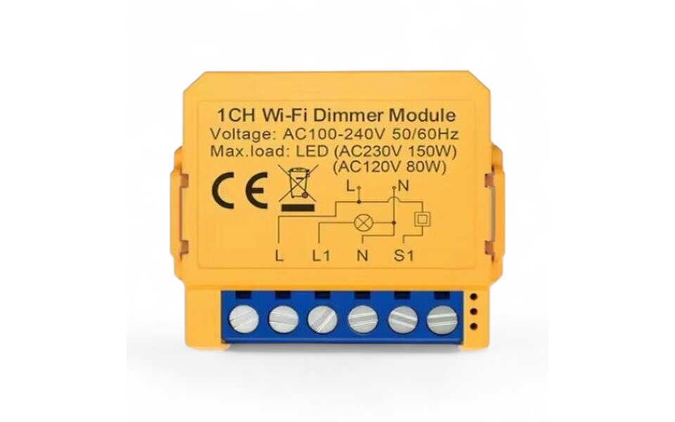 Smartlife Domotica Slimme dimmer module 1-weg Smartlife Domotica Slimme dimmer module 1-weg