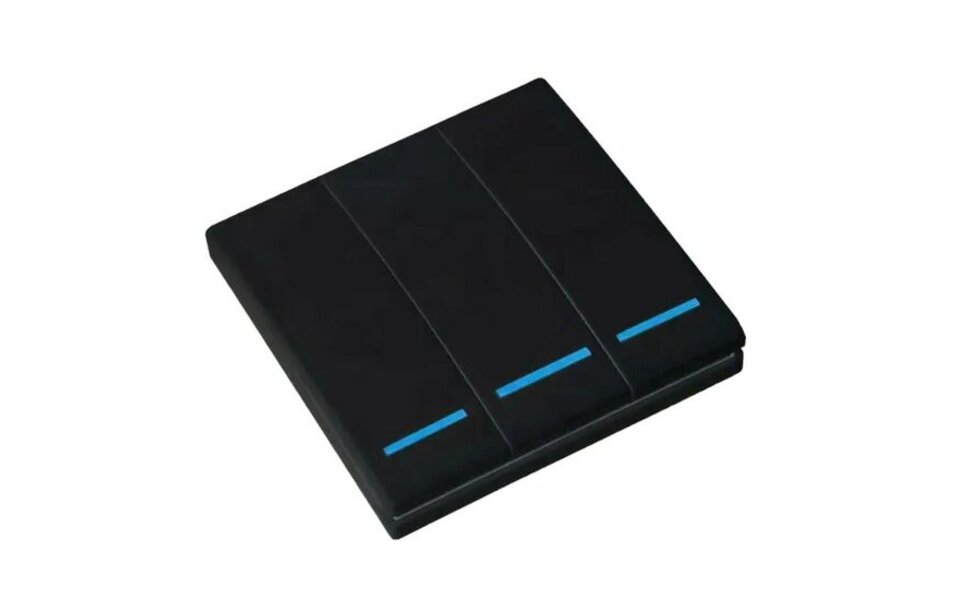 Smartlife Domotica RF 433 Mhz Slimme Draadloze Schakelaar Zwart (3-knoppen) - SET Smartlife Domotica RF 433 Mhz Slimme Draadloze Schakelaar Zwart (3-knoppen) - SET