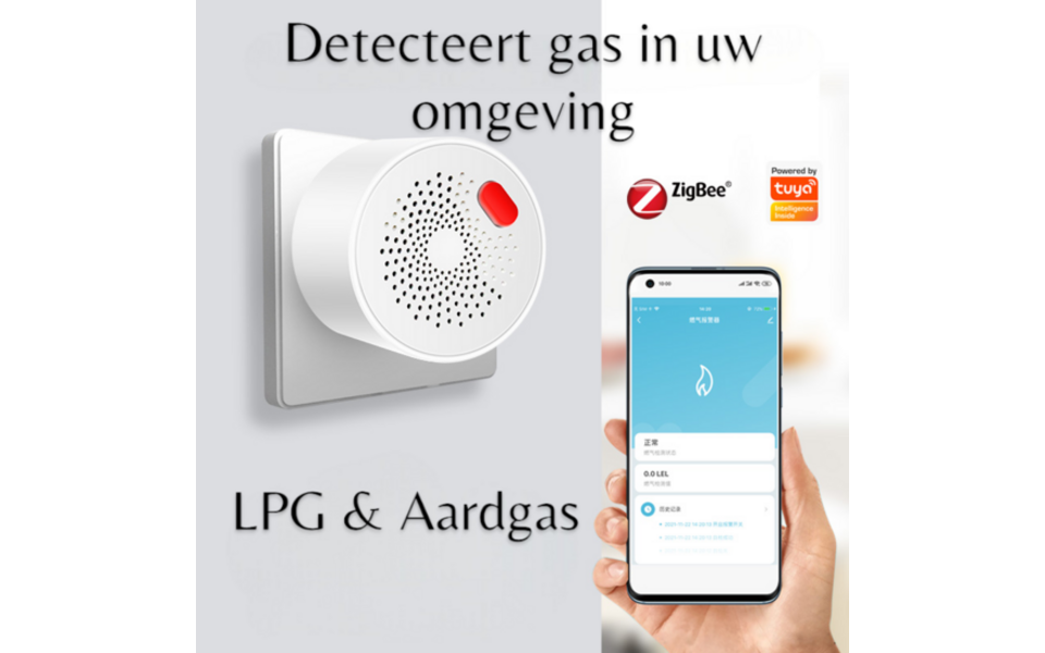 Smartlife Domotica Zigbee Gas Melder (LPG &amp;amp;amp; Aardgas)