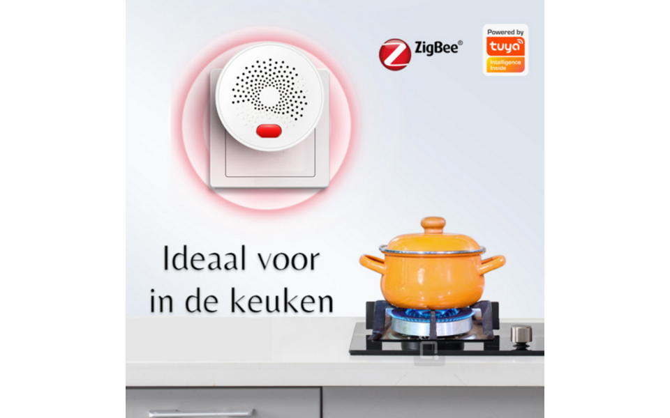 Smartlife Domotica Zigbee Gas Melder (LPG &amp;amp;amp; Aardgas)