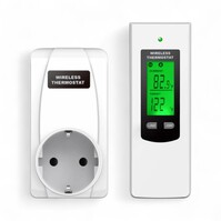 Stekker Thermostaat | 16A | Plug & Play | Voor Verwarming en Airco | Inclusief Afstandsbediening | Instelbaar van 0°C tot 70°C | Kinderslot | CE &amp; RoHS Gecertificeerd