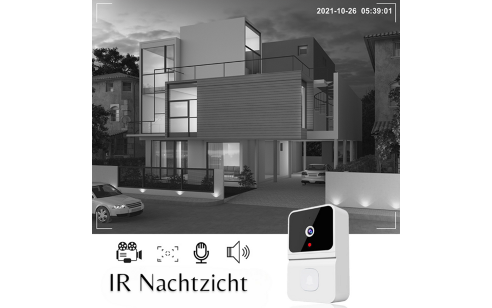 Smartlife Domotica Wifi Deurbel Camera Fisheye 1280P (wit) Smartlife Domotica Wifi Deurbel Camera Fisheye 1280P (wit)