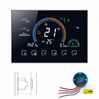 Slimme Inbouw Wifi Thermostaat | Zwart | CV en Boiler | Touchscreen | App en Spraak