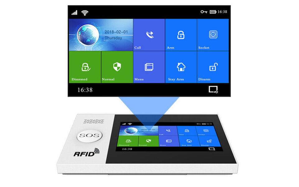 Smartlife Domotica Alarmsysteem | 4G | SOS Display | 5 Deur & 2 PIR sensoren