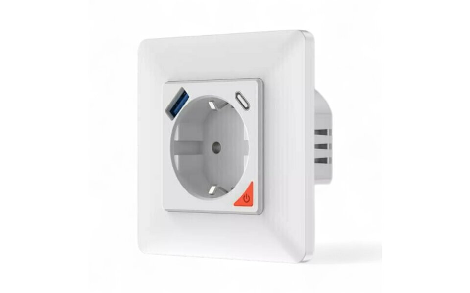 Smartlife Domotica Inbouw stopcontact met USB en USB-C PD Smartlife Domotica Inbouw stopcontact met USB en USB-C PD