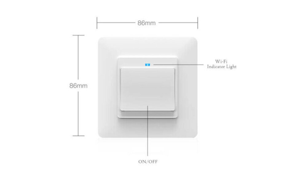 Smartlife Domotica Slimme Inbouw Schakelaar (1-knop)