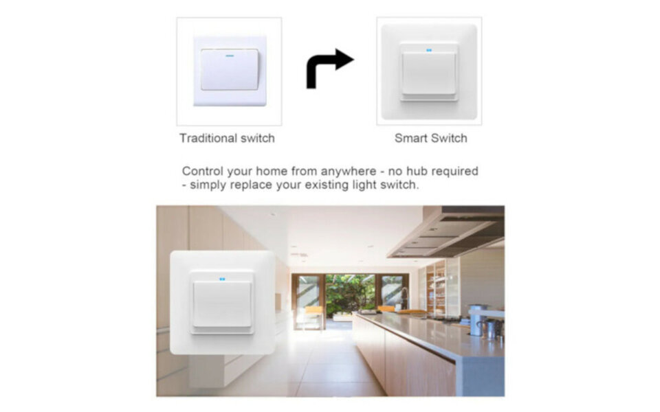 Smartlife Domotica Slimme inbouw schakelaar (2-knops)